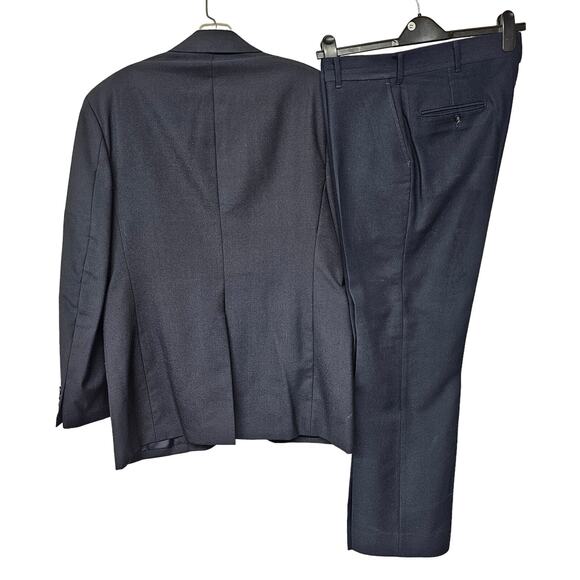 Chadmore Single Breasted Blazer Straight Leg Pants Suit Set Black Men's Large 42 - Picture 2 of 16